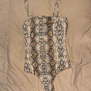 Snakeskin Print tank top